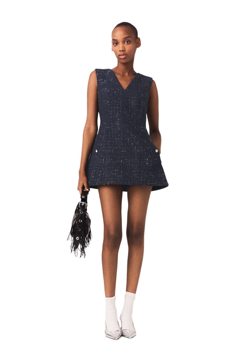 maje Playsuit dress, Main, color, Navy