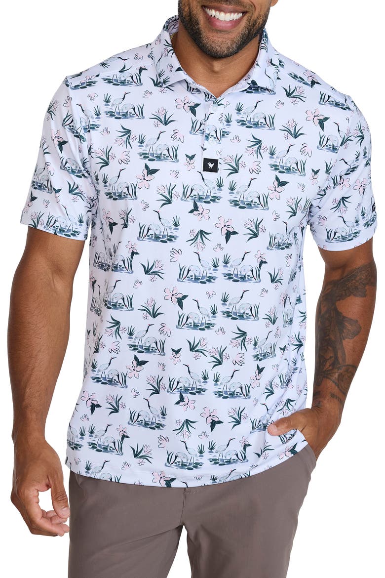 Core Performance Polo, Main, color, STORK SIDE STORY