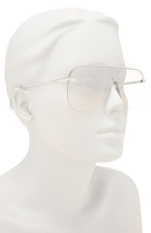 Aire Venatici 137mm Aviator Sunglasses In Silver