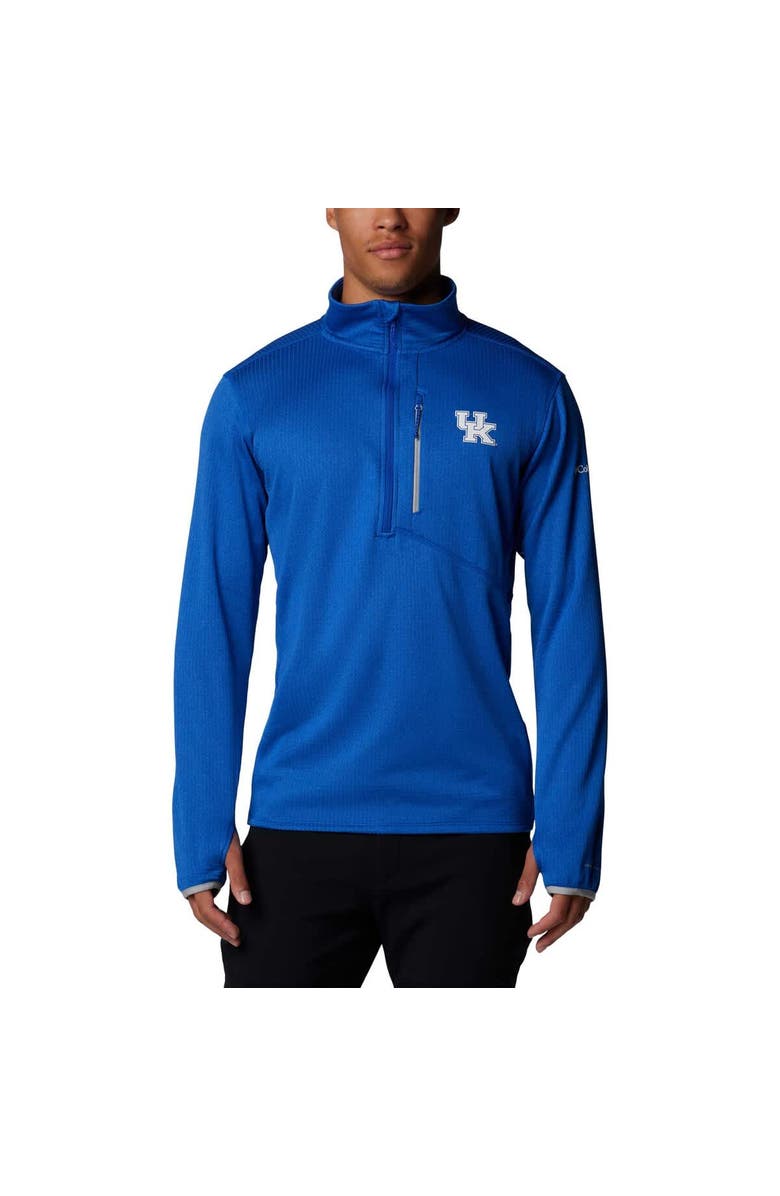 Columbia Men's Columbia Royal Kentucky Wildcats Park View Grid Fleece Omni-Wick Half-Zip Jacket, Alternate, color, Royal