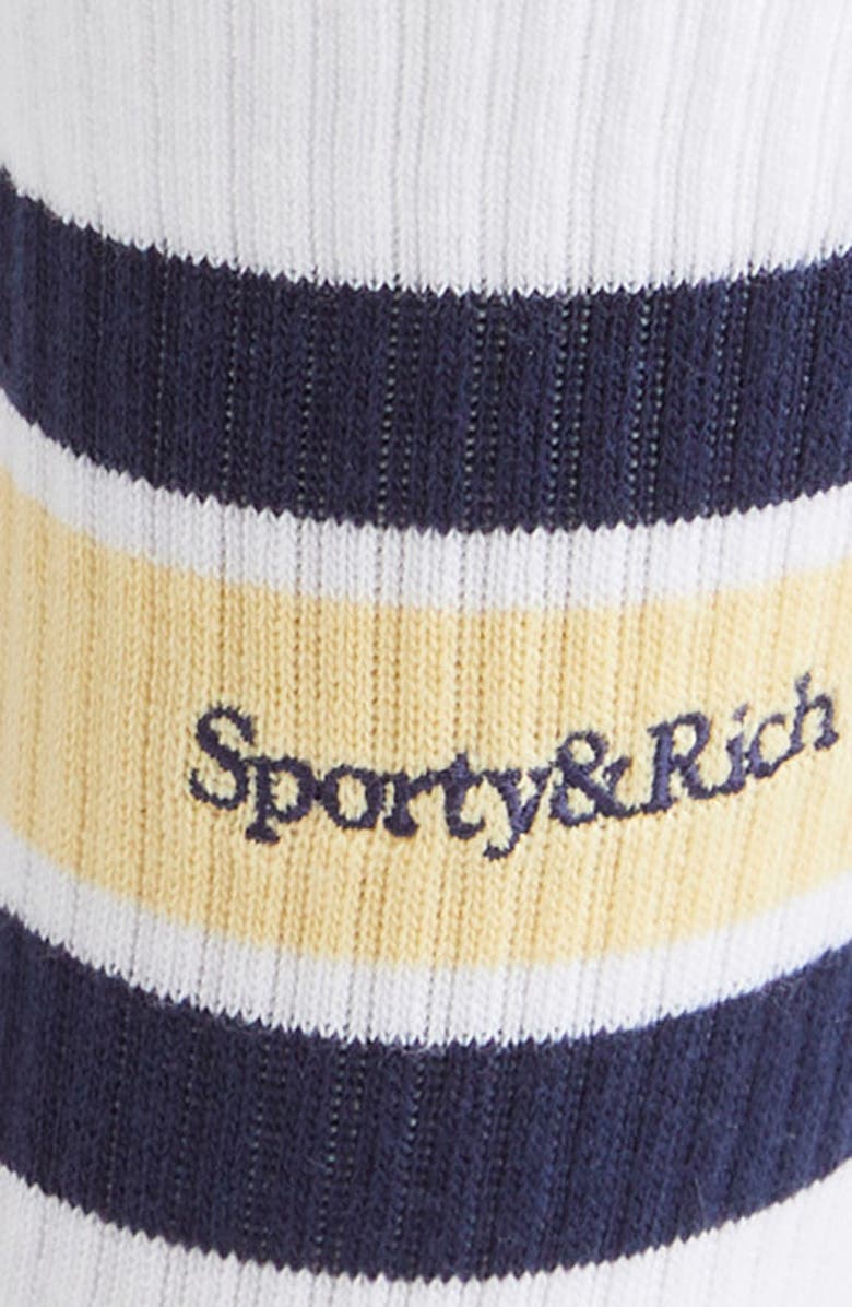 Sporty & Rich Serif Logo Crew Socks, Alternate, color,