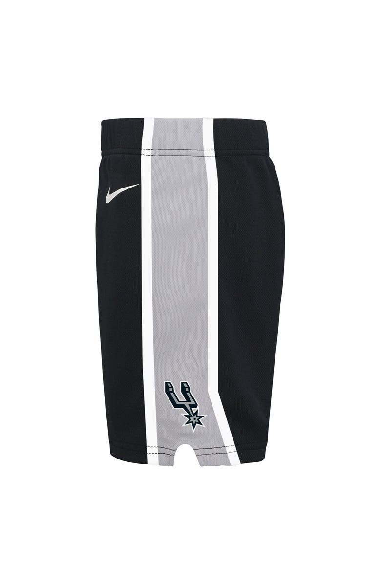 Nike Preschool Nike Black San Antonio Spurs Icon Replica Shorts, Alternate, color, 