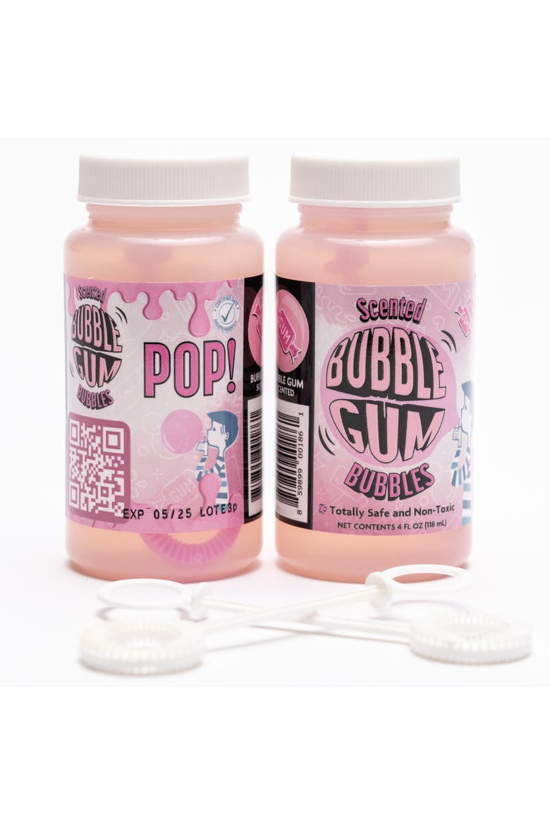 Bubble Love Bubblegum Scented Bubbles - 2 Pack - 4oz Bottles, Main, color, Pink