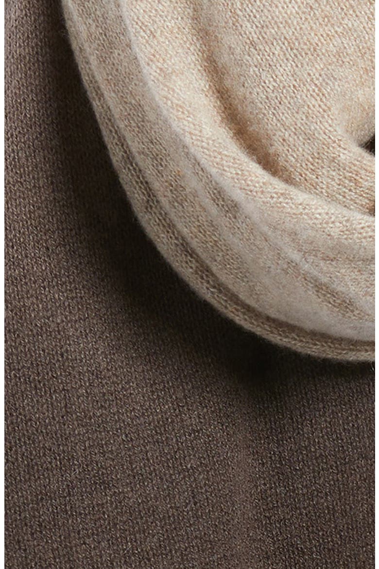 Ombré Cashmere Wrap, Alternate, color, DARK BROWN- OATMEAL