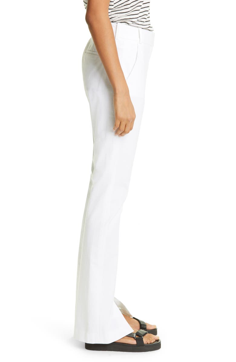 FRAME Slit Hem Slim Cotton Blend Pants, Alternate, color, 
