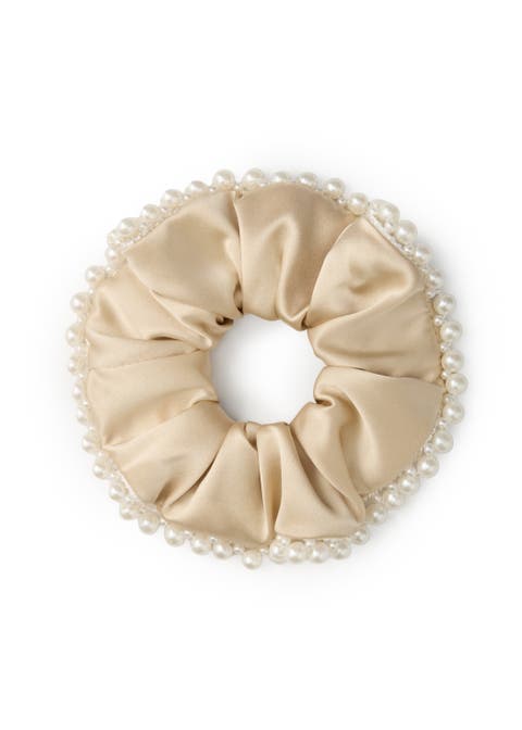 Pearl Glaze Silk Scrunchie