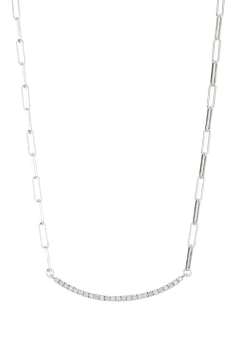 Diamond Paperclip Link Necklace - 0.06ct.