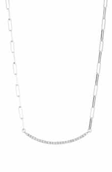 MESHMERISE Diamond Paperclip Link Necklace - 0.06ct.