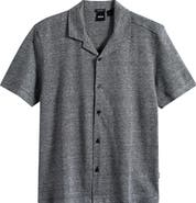 BOSS Powell Linen & Cotton Camp Shirt
