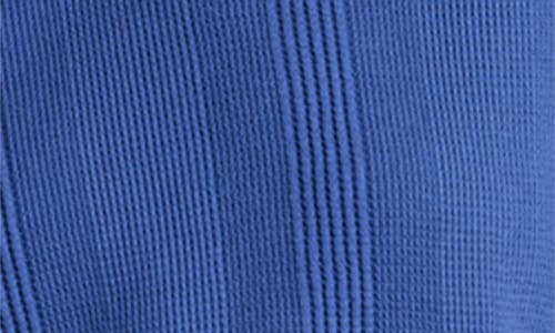 Unionbay Malorie Textured Long Sleeve Cotton Polo In Blue