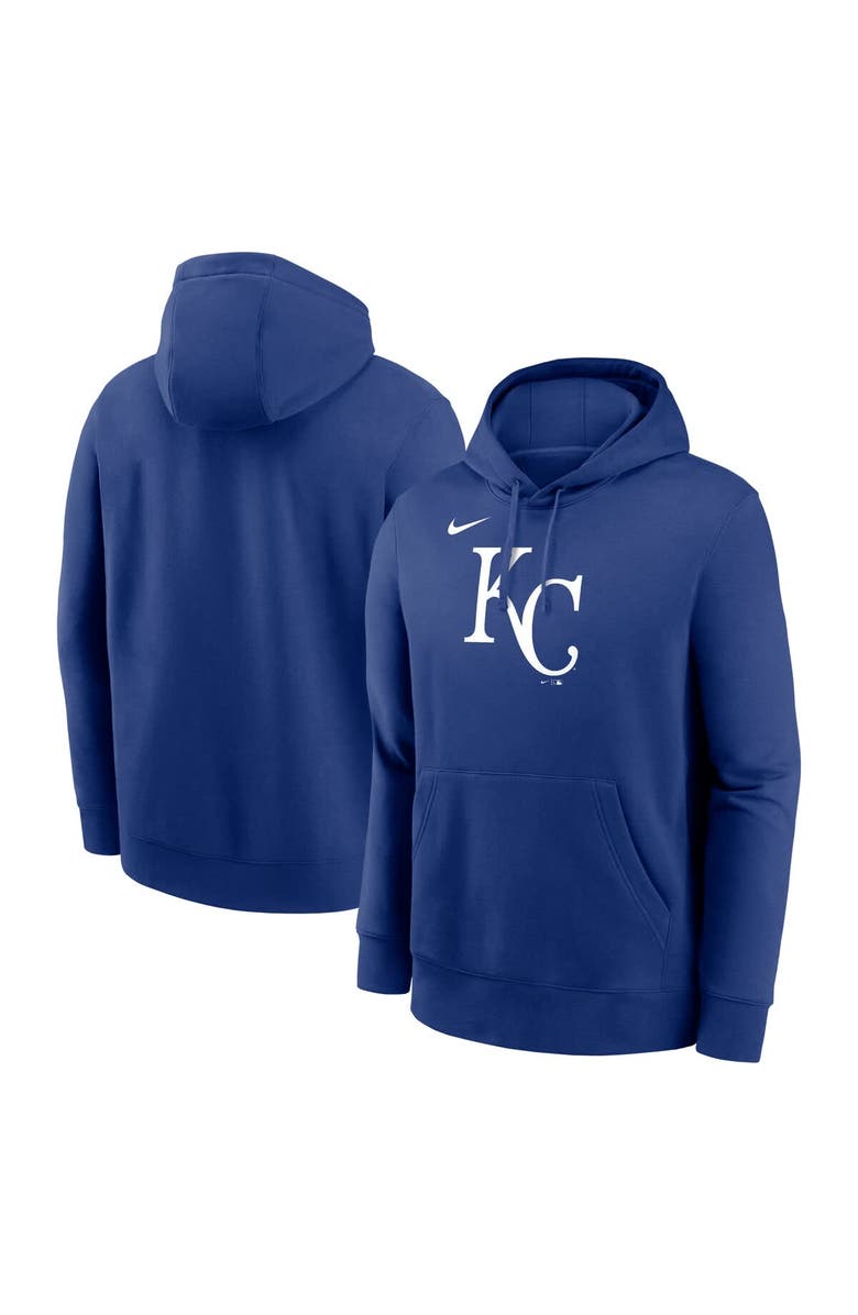 Nike Men's Nike Royal Kansas City Royals Logo Club Fleece Pullover Hoodie, Alternate, color, 