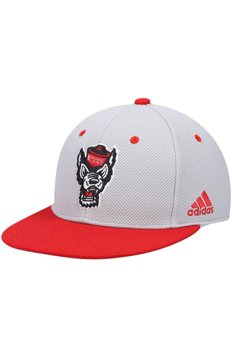 adidas Men's adidas Gray NC State Wolfpack On-Field Baseball Fitted Hat, Main, color, Gray