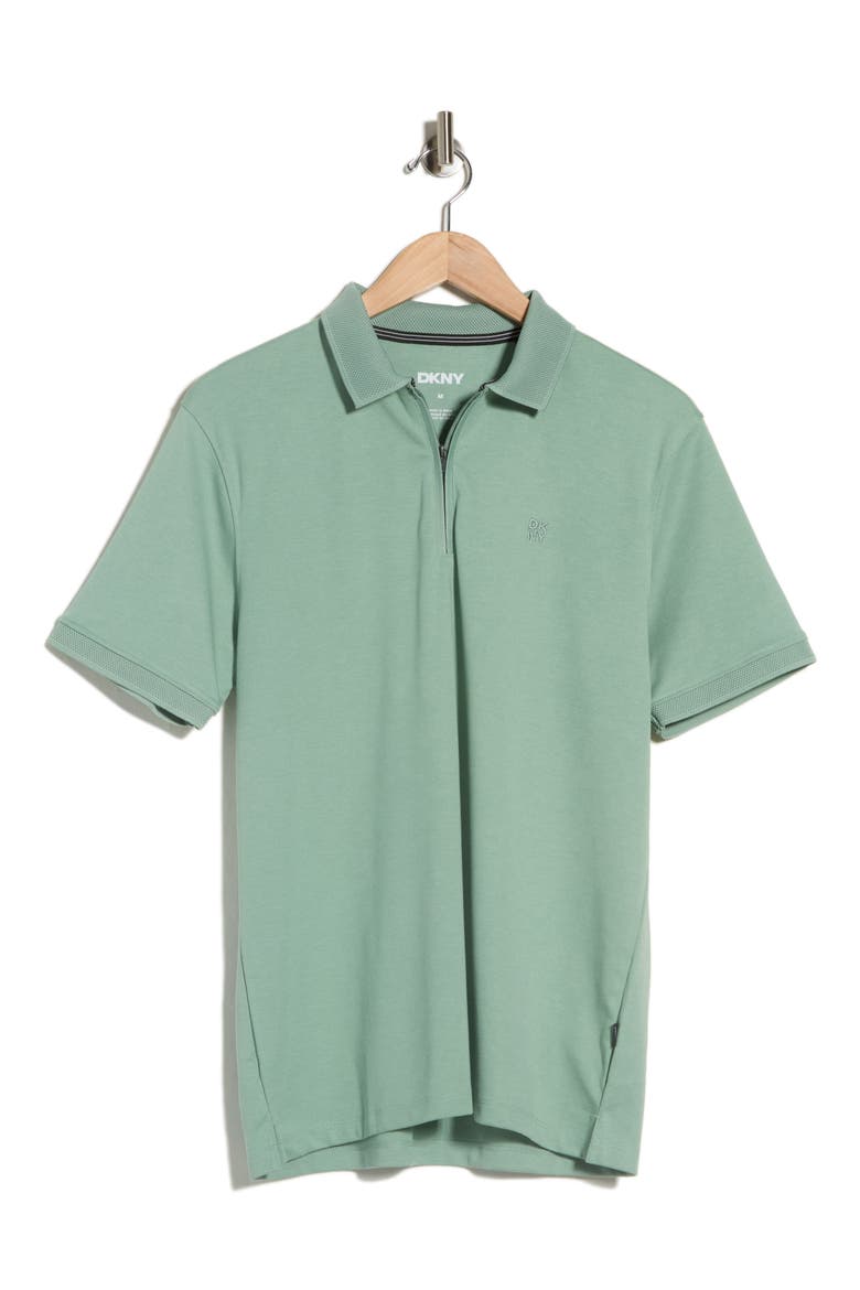 Everette Quarter Zip Knit Polo, Alternate, color, PARKWAY