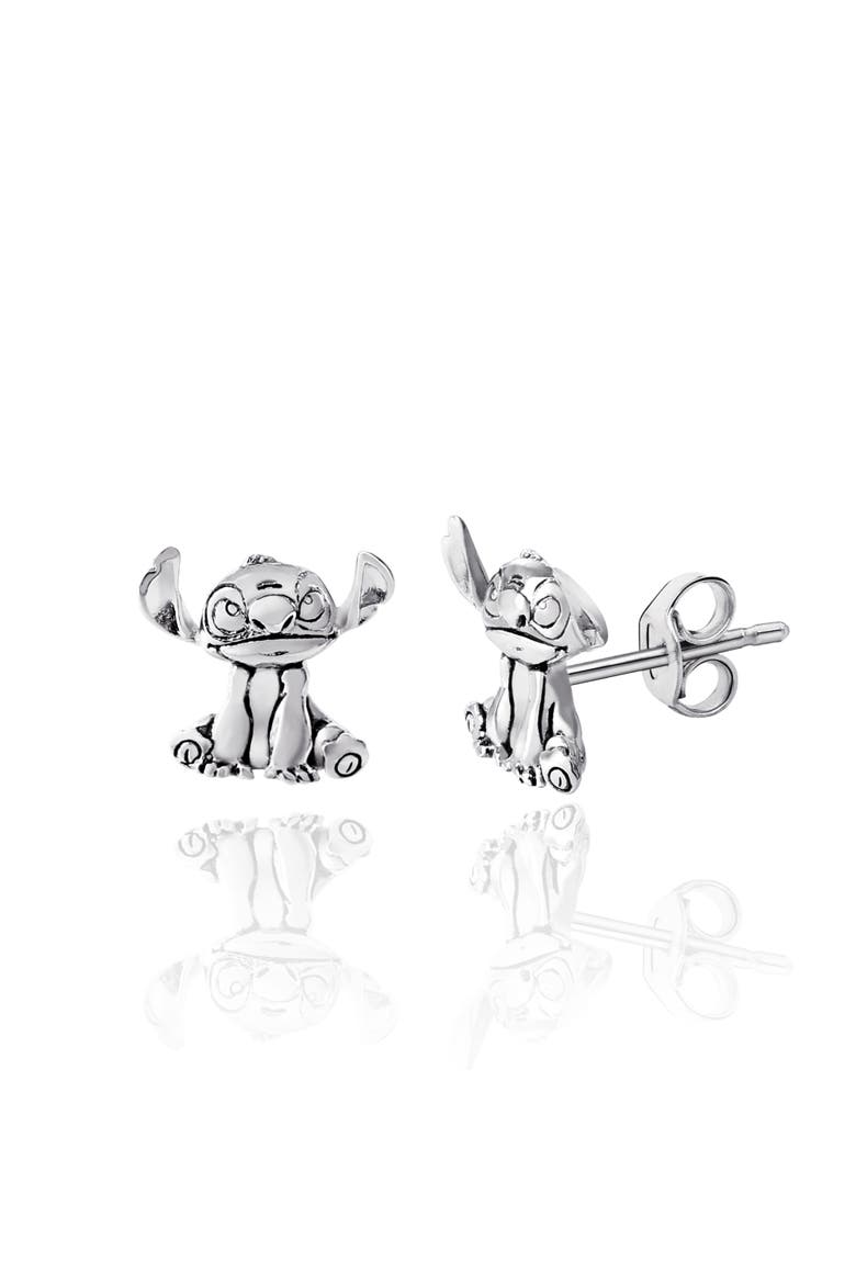 Silver Plated Stitch Stud Earrings, Alternate, color, Silver
