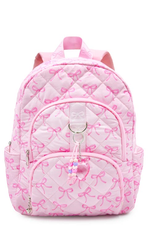 Large Bow Quilted Backpack