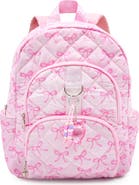 OMG Accessories Large Bow Quilted Backpack