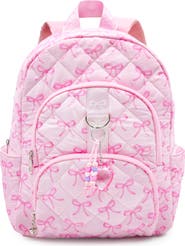 OMG Accessories Large Bow Quilted Backpack