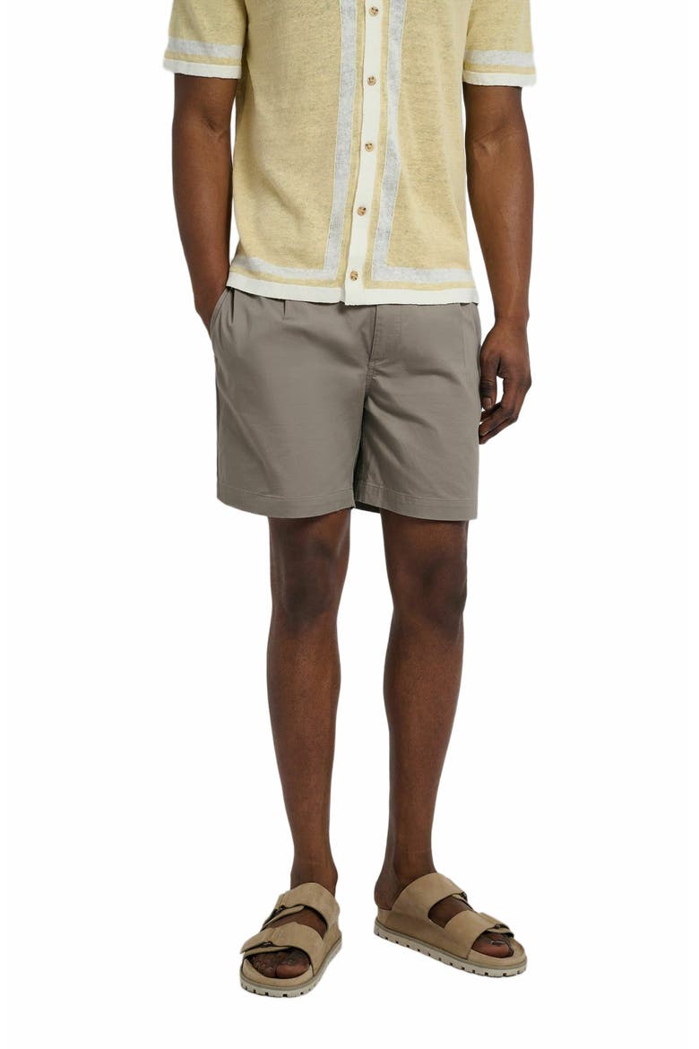 Garment Dye Cotton Drawstring Short, Alternate, color, CINDER