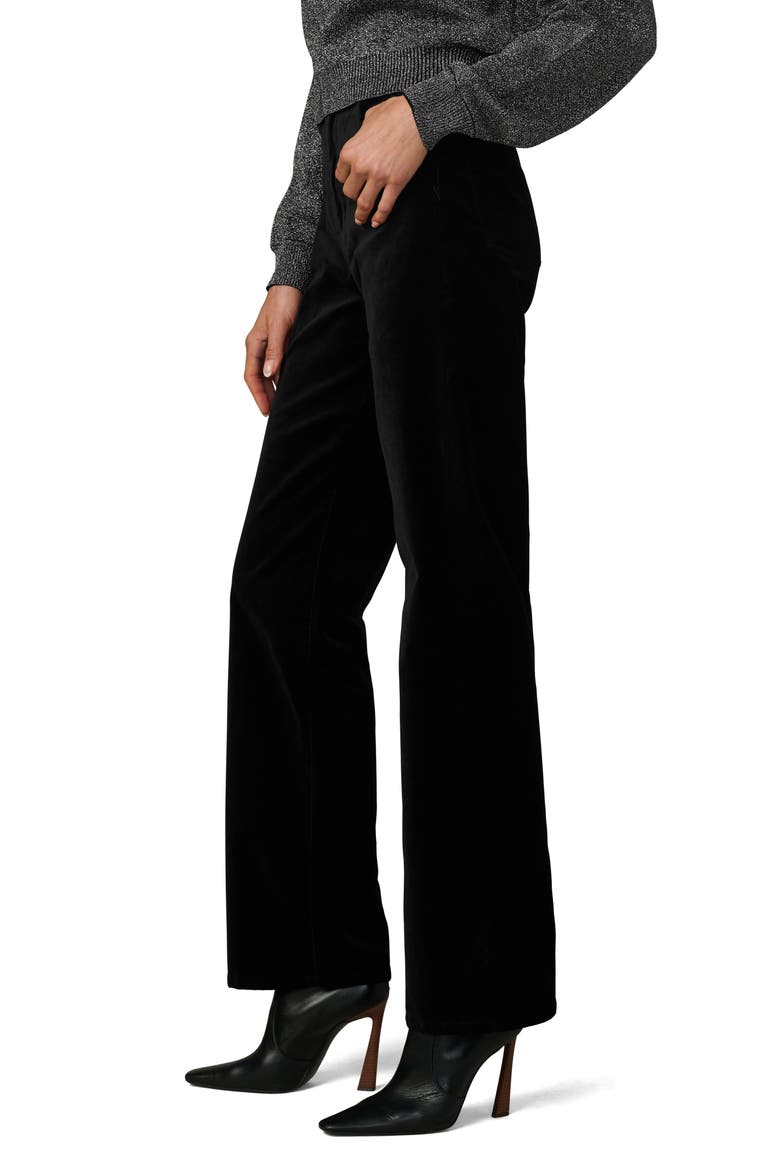 The Margot Velvet Straight Leg Pants, Alternate, color, BLACK
