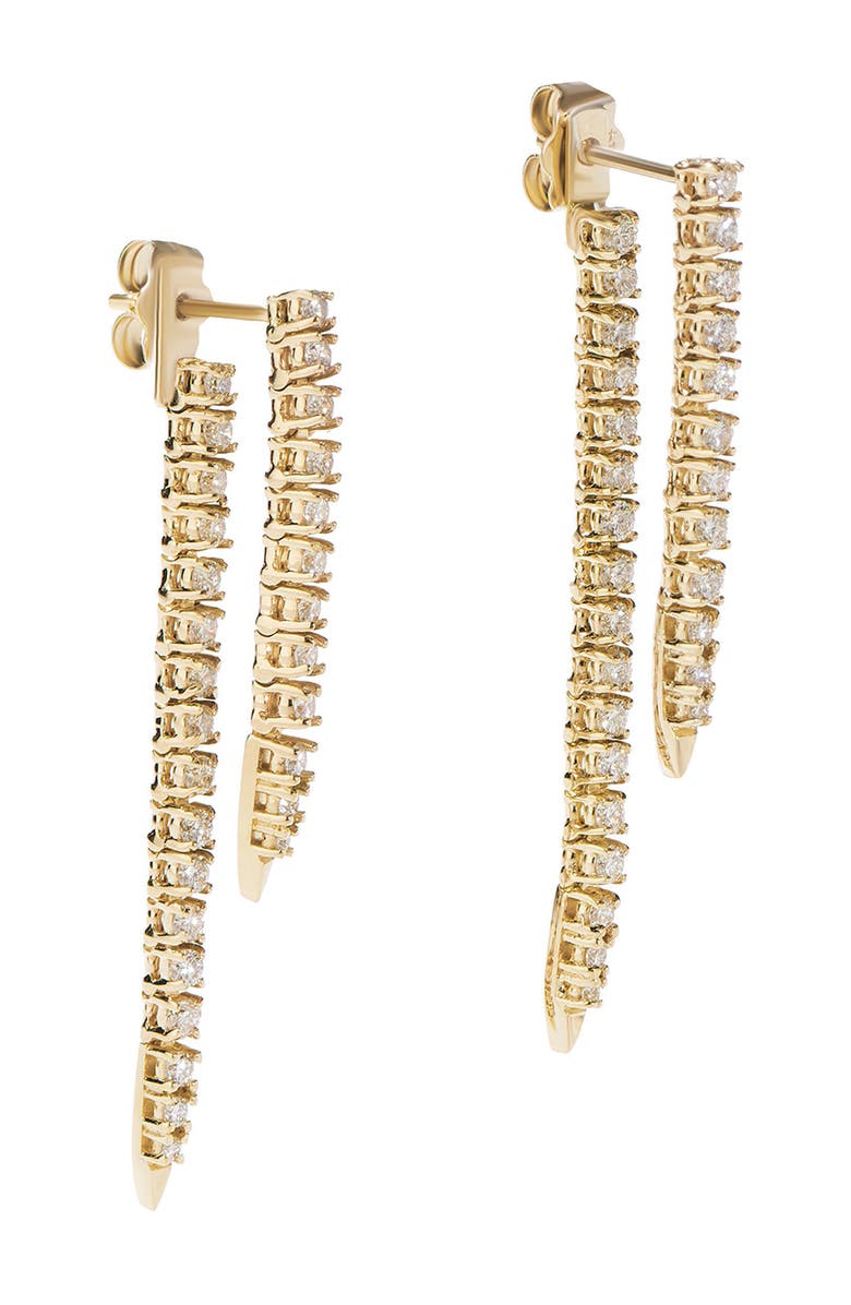 LANA Diamond Linear Front-Back Earrings, Main, color, 