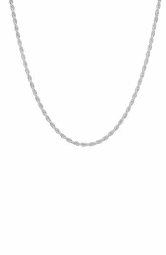 Queen Jewels Sterling Silver Italian Rope Chain Necklace