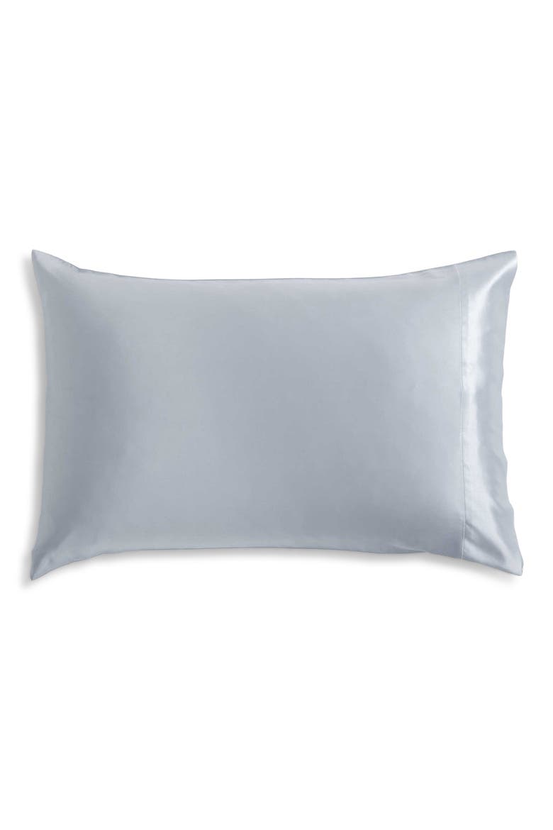 Set of 2 Mulberry Silk Pillowcases, Alternate, color, LIGHT BLUE