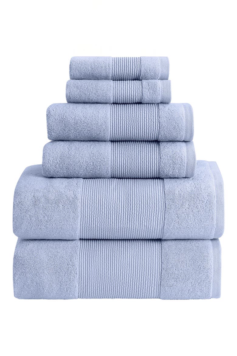 Air Cloud 6-Piece Towel Set, Main, color, BLUE