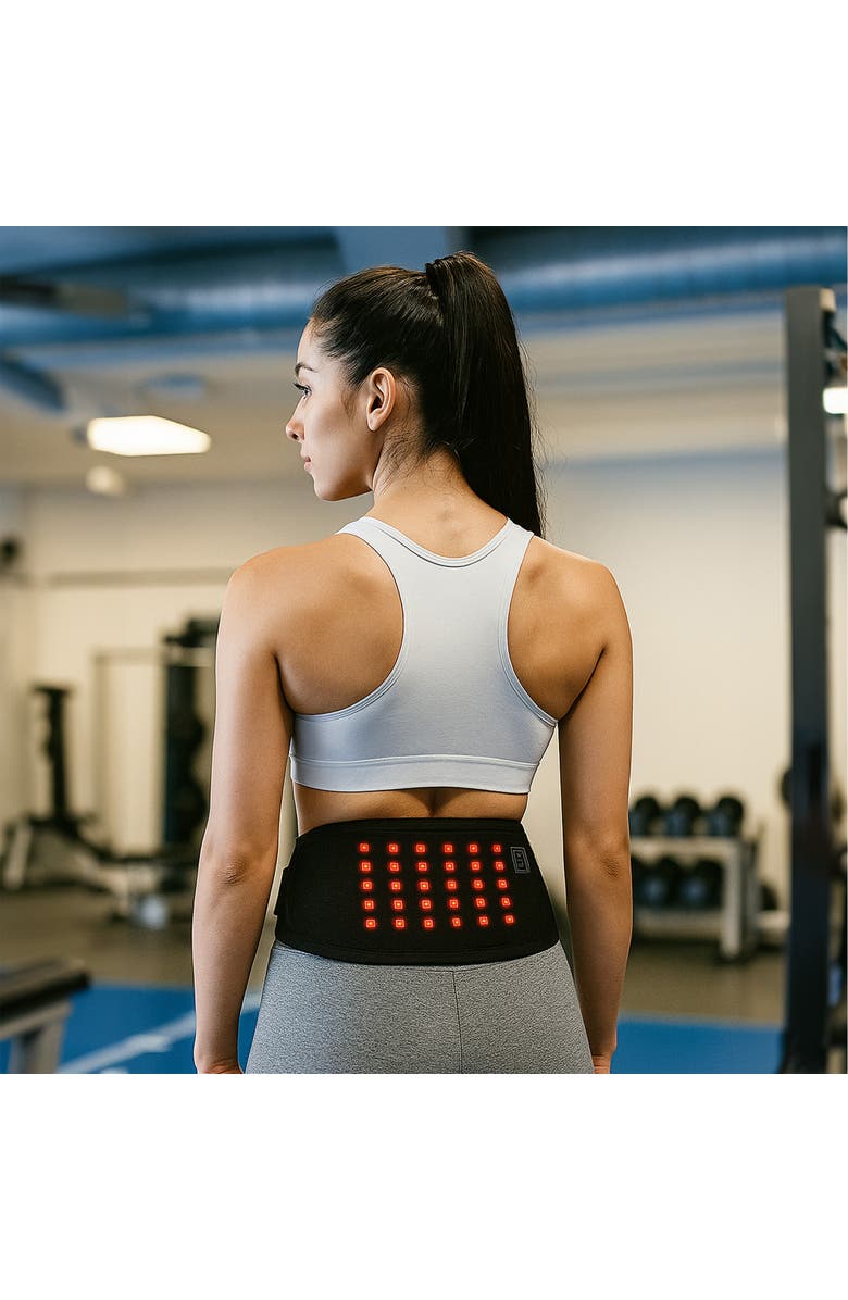 PURSONIC Red Light Therapy Back Wrap - Comfort & Recovery for Lower Back and Core, Alternate, color, Black
