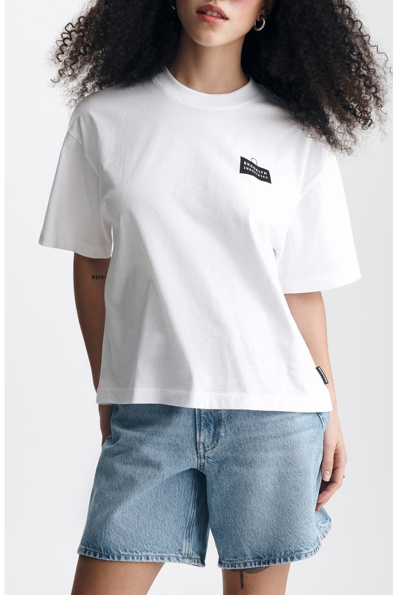 Logo Cotton Graphic T-Shirt, Main, color, WHITE