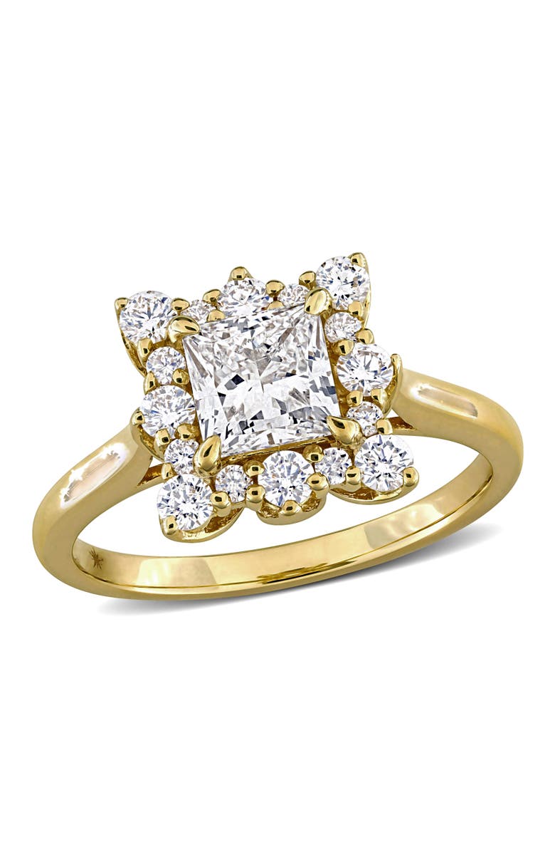 Julianna B. 1-1/2 CTW Lab-Grown Diamond Princess Halo Ring 14k, Main, color, 