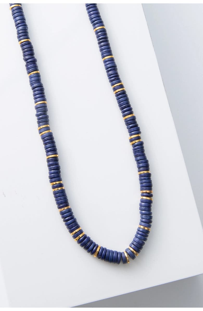 Noonday Collection Heishi Necklace, Deep Indigo, Main, color, Navy
