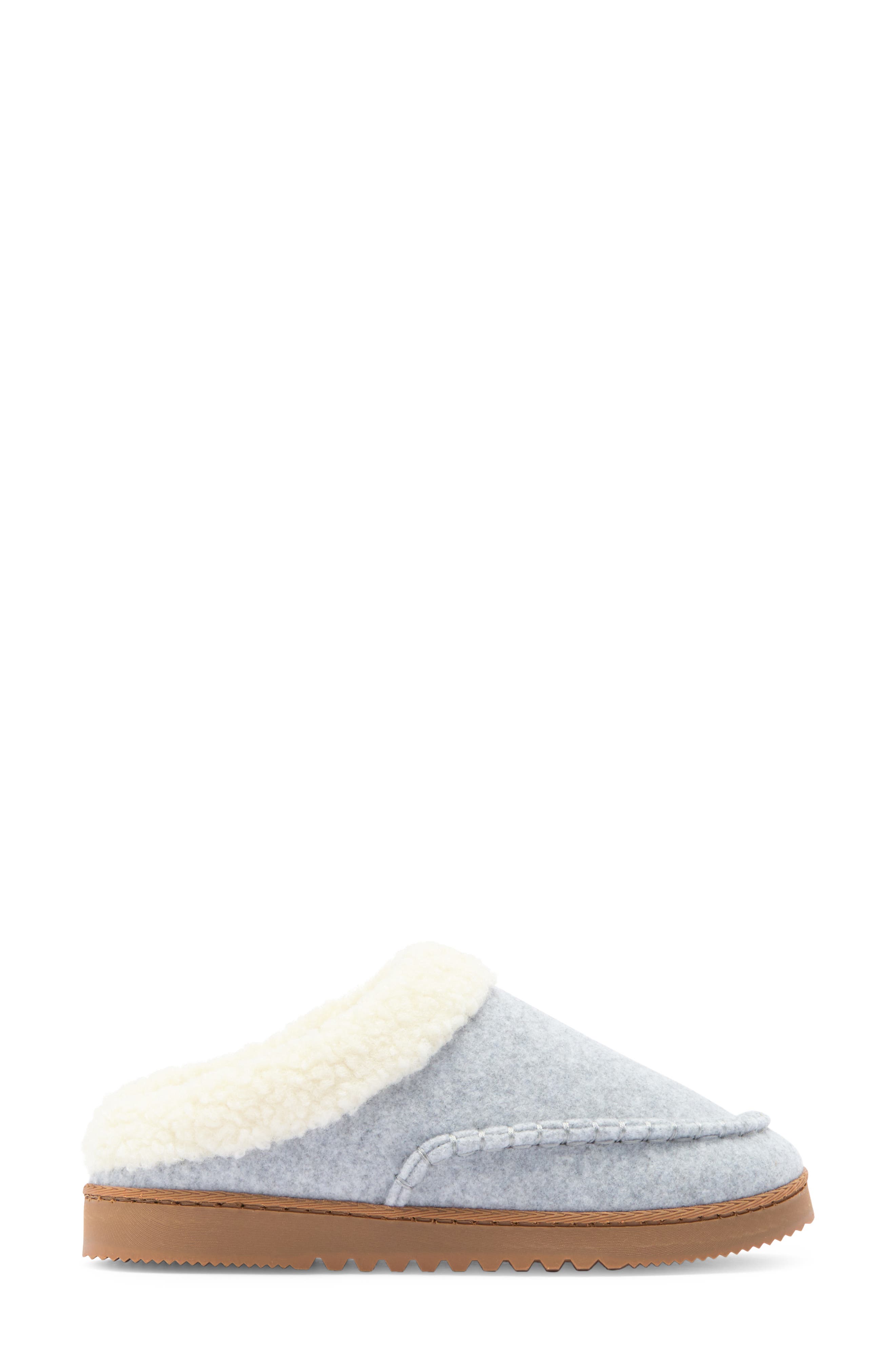 Børn Faux Fur Lined Slipper, Alternate, color, 