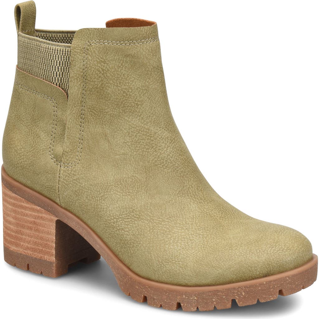 Korks Elsie Lug Sole Bootie In Green