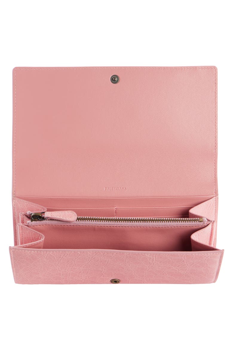 Le City Charm Textured Leather Long Wallet, Alternate, color, 5826 VINTAGE PINK