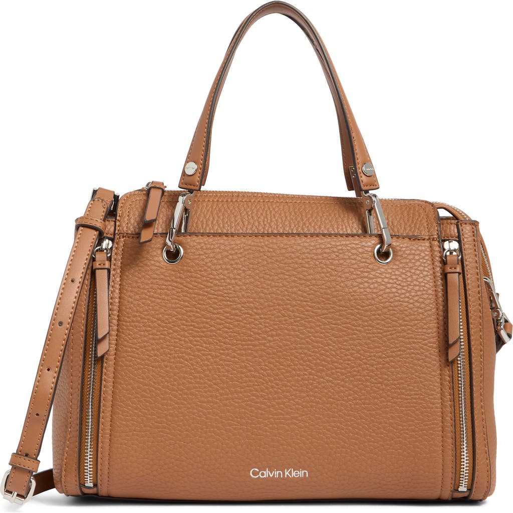 Calvin Klein Garnet Satchel Bag In Caramel