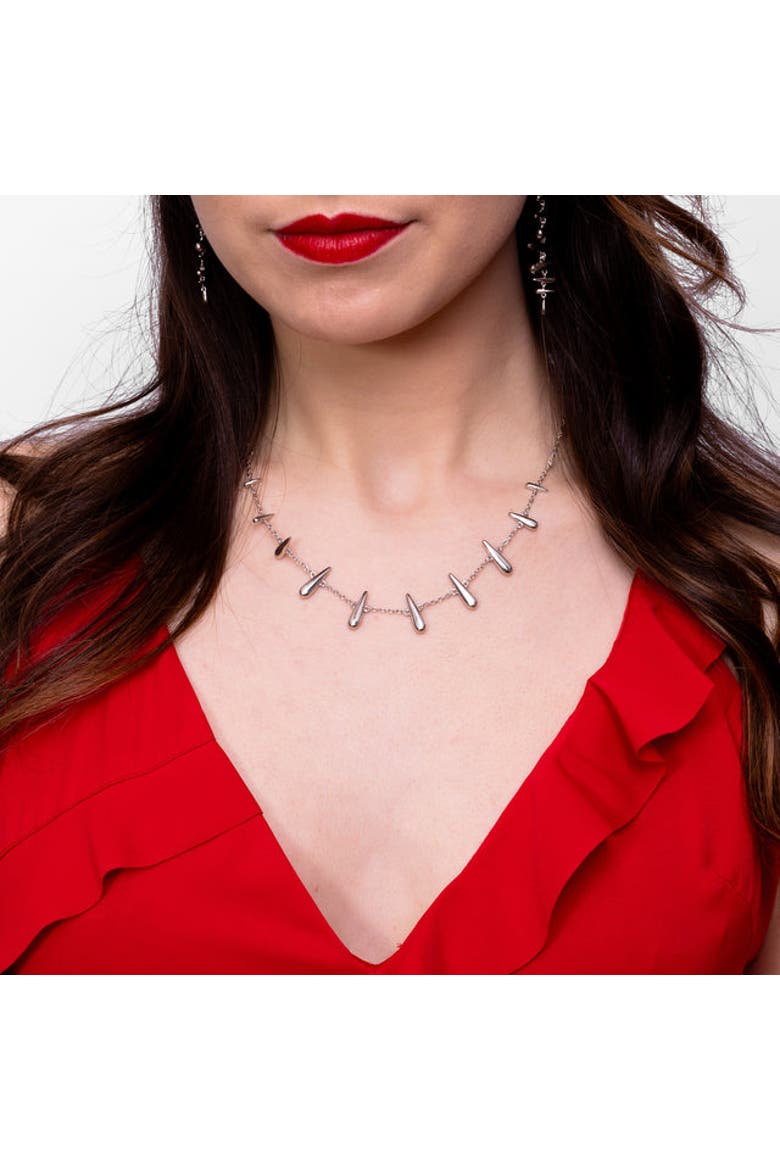 Shard Station Necklace, Alternate, color, Sterling Silver