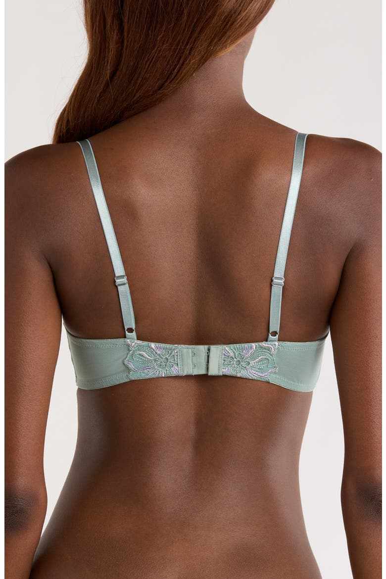 Lauren Embroidered Underwire Bra, Alternate, color, SILT GREEN