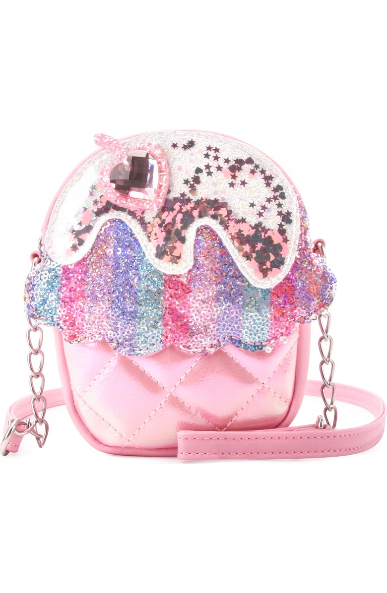 OMG Accessories Kids' Sequin Cupcake Crossbody Bag, Main, color,