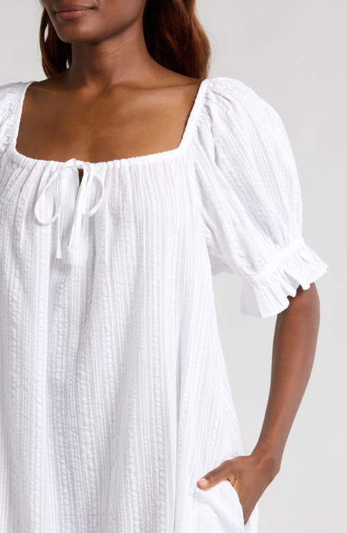 Shop Nordstrom Seersucker Nightgown In White