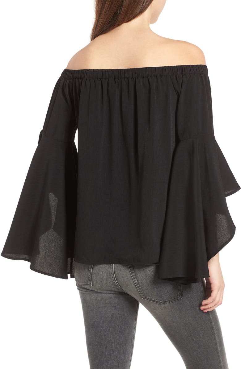 Chelsea28 Bell Sleeve Off the Shoulder Top, Alternate, color, 