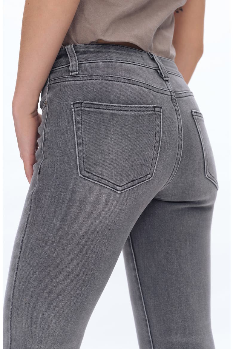 Emily High Waist Slim Straight Leg Jeans, Alternate, color, STONE GREY