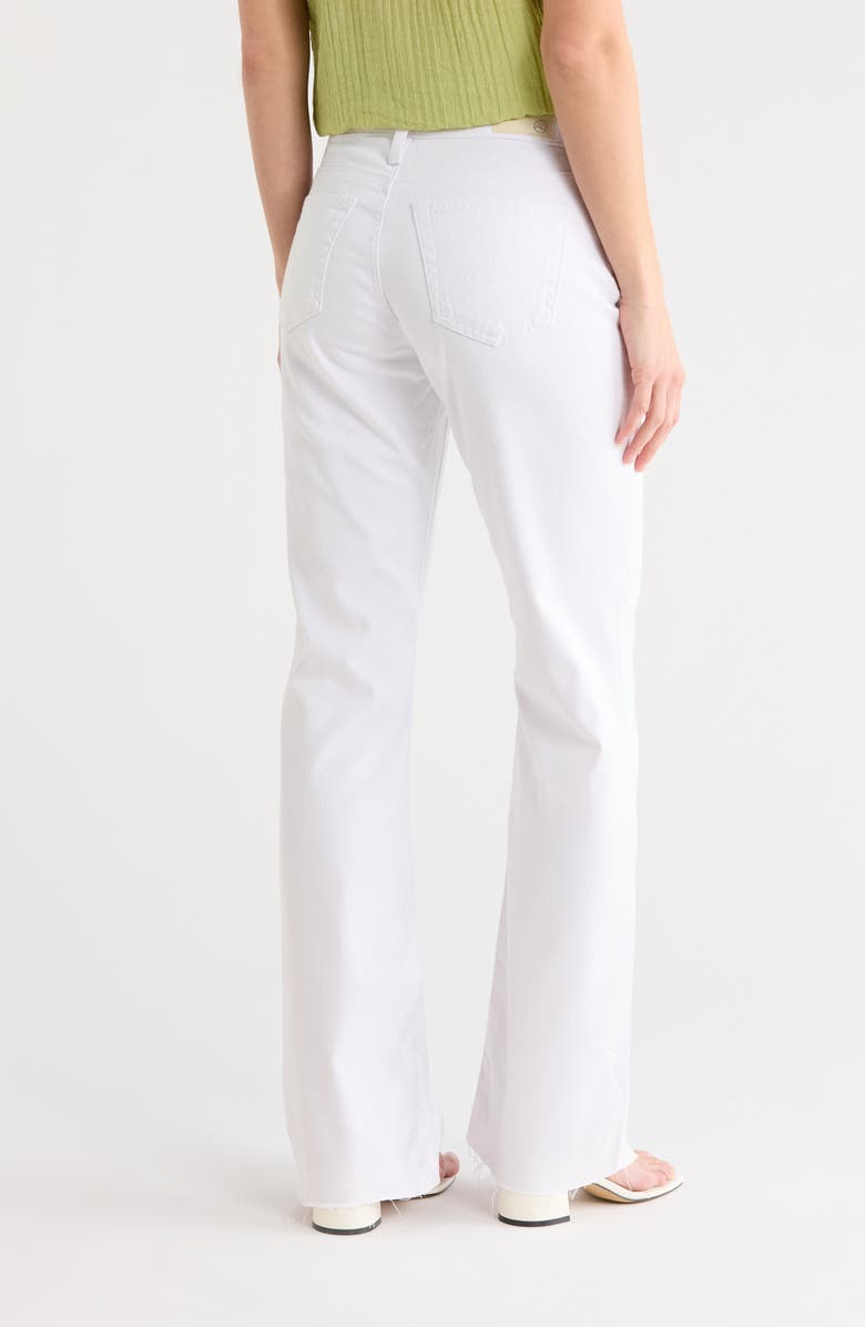 AG Angel Raw Hem Low Rise Bootcut Jeans, Alternate, color, Pearl White