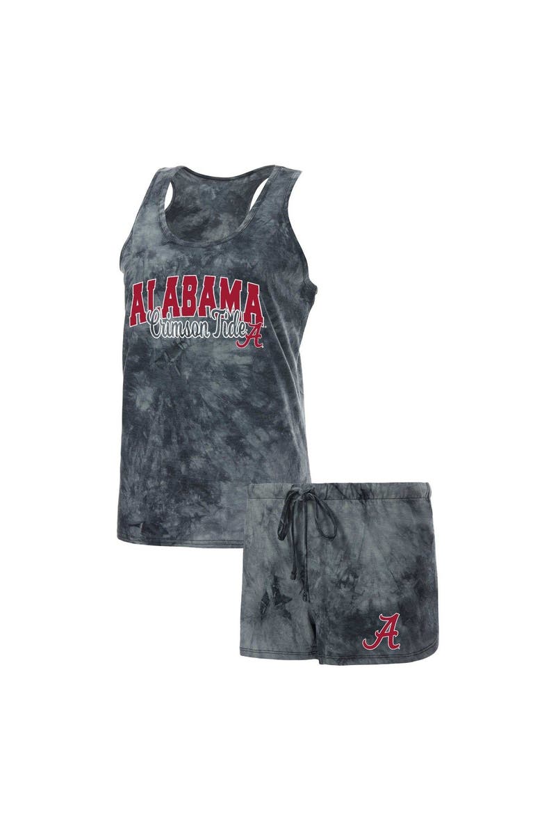 CONCEPTS SPORT Women's Concepts Sport Charcoal Alabama Crimson Tide Billboard Tie-Dye Tank and Shorts Sleep Set, Main, color, 