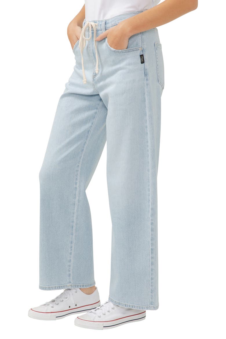 Be Easy Drawstring Jeans, Alternate, color, INDIGO