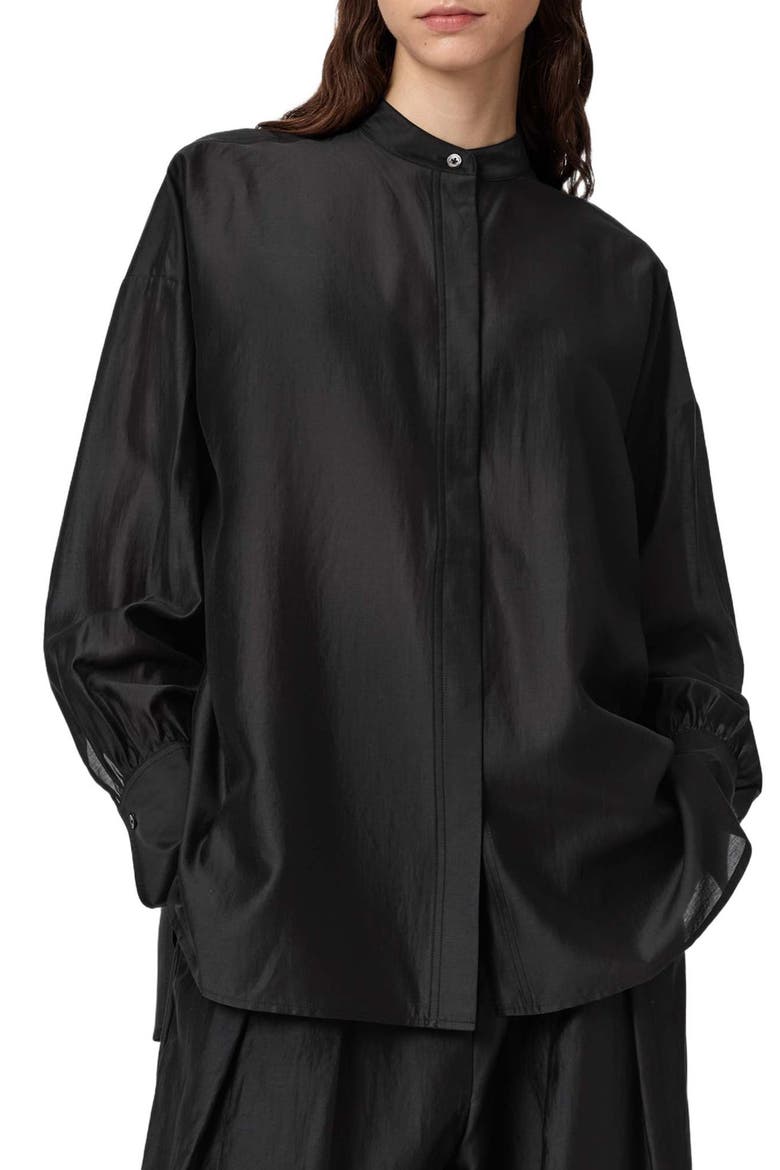 BANU SHIRT, Main, color, BLACK