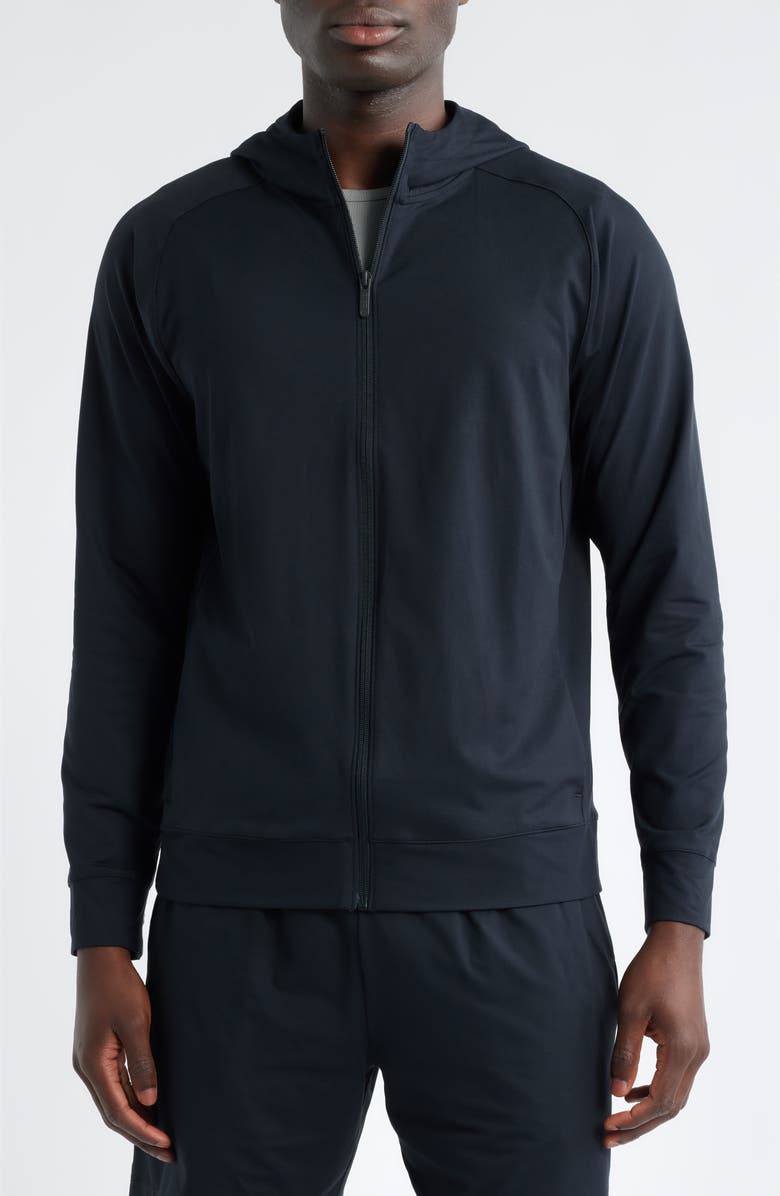 Zella Live In Performance Zip Hoodie, Alternate, color, Black Caviar