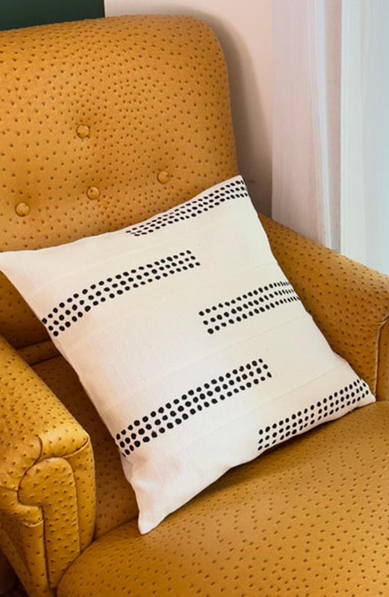 Mbare Boho Dots White Sadza Pillow Cover 46Cm, Alternate, color, White