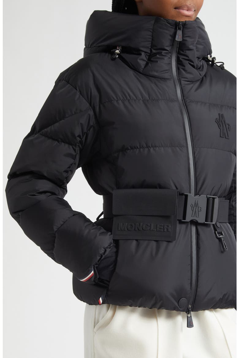 Bouquetin Hooded Down Puffer Jacket, Alternate, color, BLACK