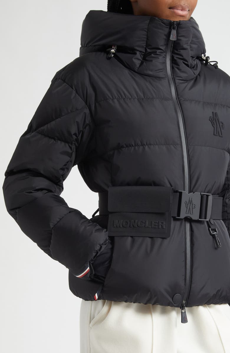 Moncler Grenoble Bouquetin Hooded Down Puffer Jacket, Alternate, color, Black