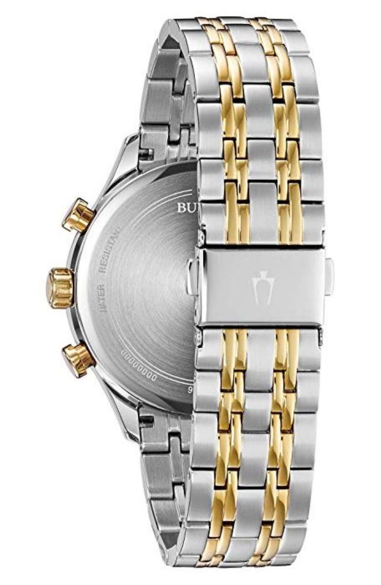 BULOVA Two-Tone Stainless Steel Quartz Bracelet Watch, 42mm, Alternate, color, 